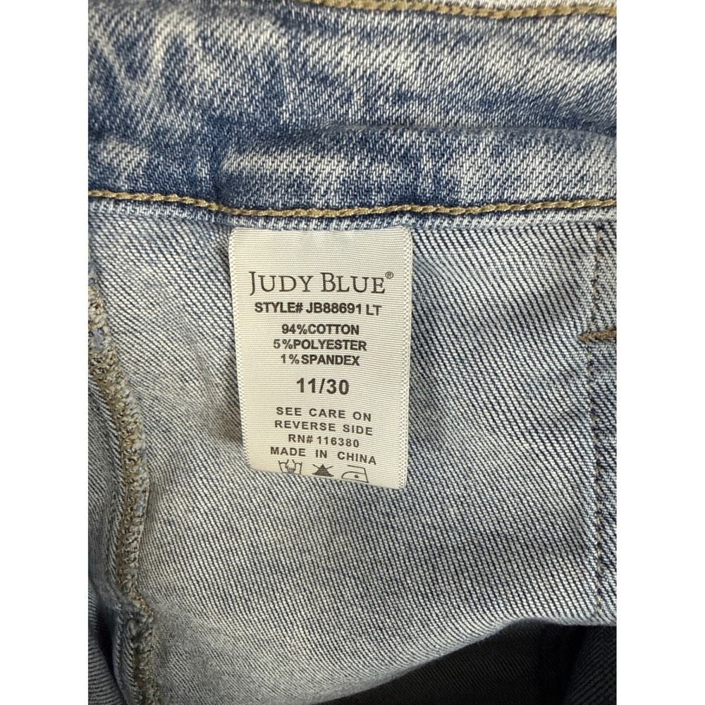 Judy Blue High Waist Vintage Double Cuffed Jogger Jeans Light Wash Size 30 Denim - Picture 7 of 14